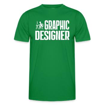Graphic Designer - Grafikdesigner - Men's Functional T-Shirt - kelly green - Front - AI Model Male 178 dark (178cm)