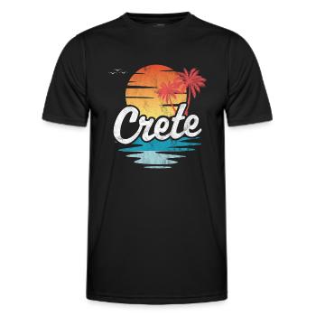 Crète - T-shirt sport Homme - noir - Devant - AI Model Male 178 dark (178cm)