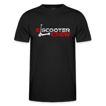 E-Scooten Crew Vintage Distressed Retro Electro - Männer Funktions-T-Shirt - Schwarz - Vorne - AI Model Male 178 dark (178cm)