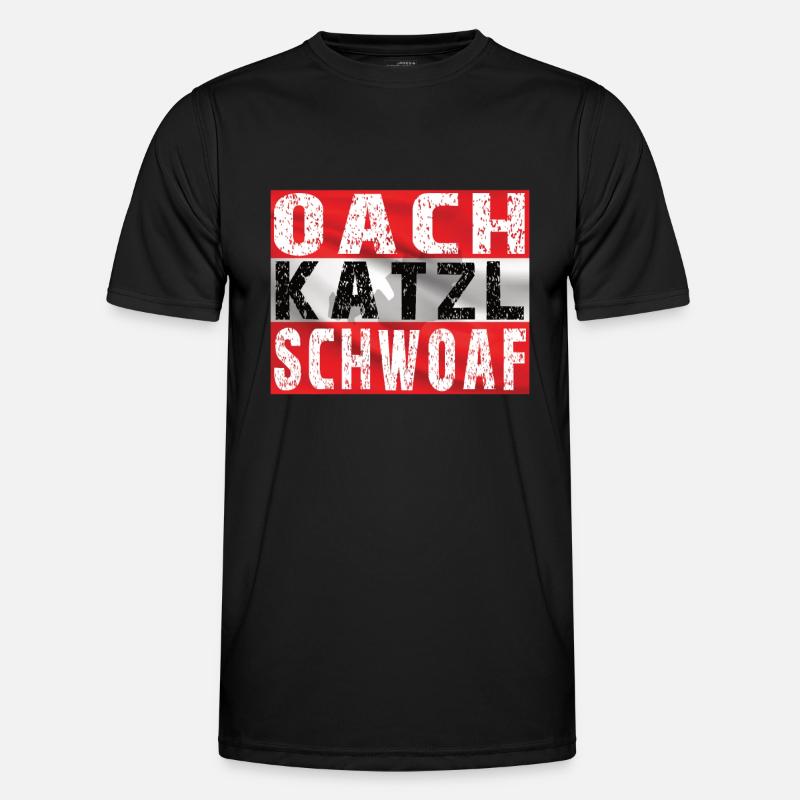Oachkatzlschwoaf Austrian Gift - Men's Functional T-Shirt - black