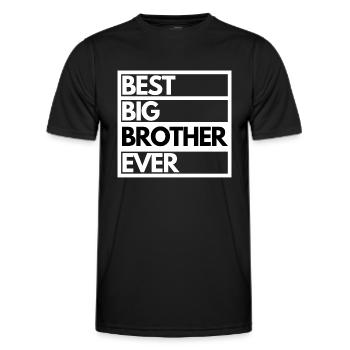Bester großer Bruder aller Zeiten! Bester Bruder Geschenk - Männer Funktions-T-Shirt - Schwarz - Vorne - AI Model Male 178 dark (178cm)