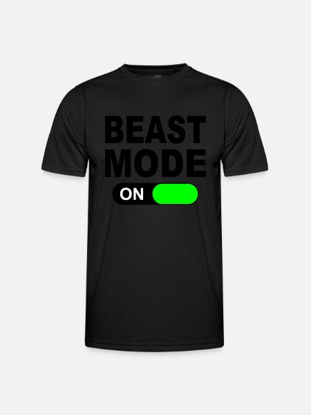 BEAST MODE ON - Men's Functional T-Shirt - black