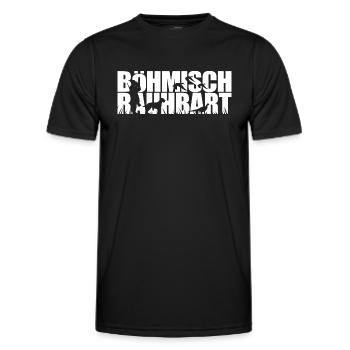 BÖHMISCH RAUHBART Jagdhunde Jagdhund Wilsigns - Männer Funktions-T-Shirt - Schwarz - Vorne - AI Model Male 178 dark (178cm)