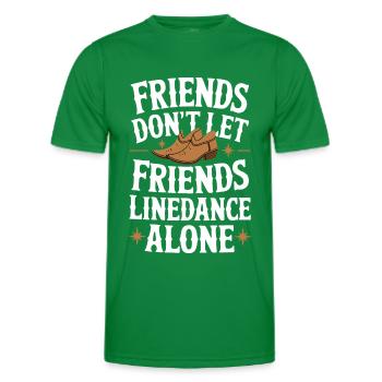 Line Dancing Tanzen Tänzer - Männer Funktions-T-Shirt - Kelly Green - Vorne - AI Model Male 178 dark (178cm)