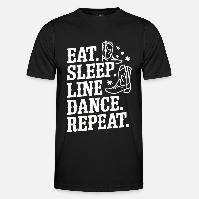 Line Dancing Tanzen Tänzer - Männer Funktions-T-Shirt - Schwarz