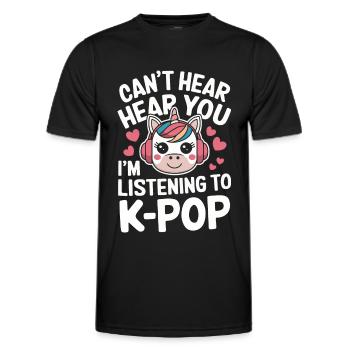 Musique K-Pop Pop Coréenne - T-shirt sport Homme - noir - Devant - AI Model Male 178 dark (178cm)