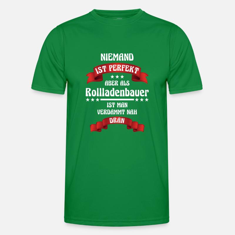 Rollladenbauer Beruf Rolladen Jalousie Handwerker Männer Funktions-T-Shirt