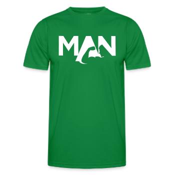 The Manly Man - Men's Functional T-Shirt - kelly green - Front - AI Model Male 178 dark (178cm)