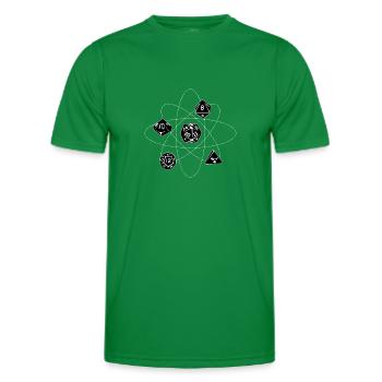 Atom dice - Men's Functional T-Shirt - kelly green - Front - AI Model Male 178 dark (178cm)