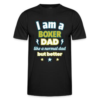 Papa BOXEUR,Boxe,Cadeau de fête des pères,Sports - T-shirt sport Homme - noir - Devant - AI Model Male 178 dark (178cm)