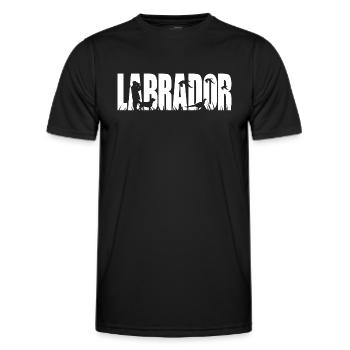 LABRADOR Jagdhund Jagdhunde Labbi Wilsigns - Männer Funktions-T-Shirt - Schwarz - Vorne - AI Model Male 178 dark (178cm)
