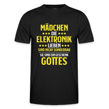 Elektronikerin Elektronik Elektroniker Geschenk - Männer Funktions-T-Shirt - Schwarz - Vorne - AI Model Male 178 dark (178cm)