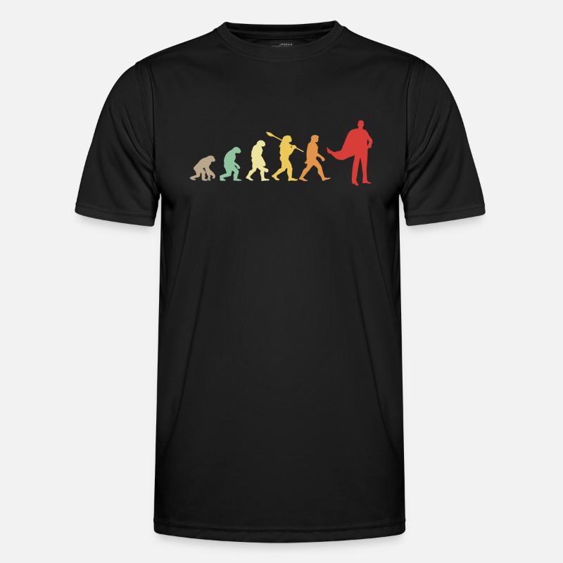 Darwin evolution for Supermans 🦸 ♂️ - Men's Functional T-Shirt - black