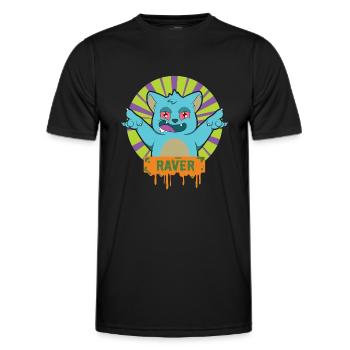 RAVER Chat - T-shirt sport Homme - noir - Devant - AI Model Male 178 dark (178cm)