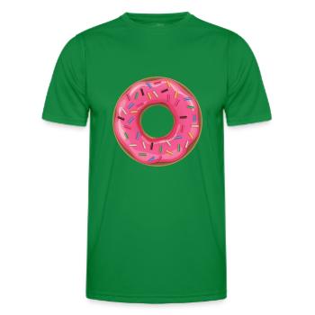 DONUT tshirt humor gift idea - Men's Functional T-Shirt - kelly green - Front - AI Model Male 178 dark (178cm)
