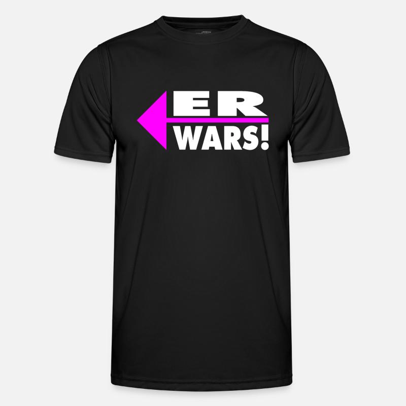 Er wars! Partner- oder Partyshirt - Männer Funktions-T-Shirt - Schwarz
