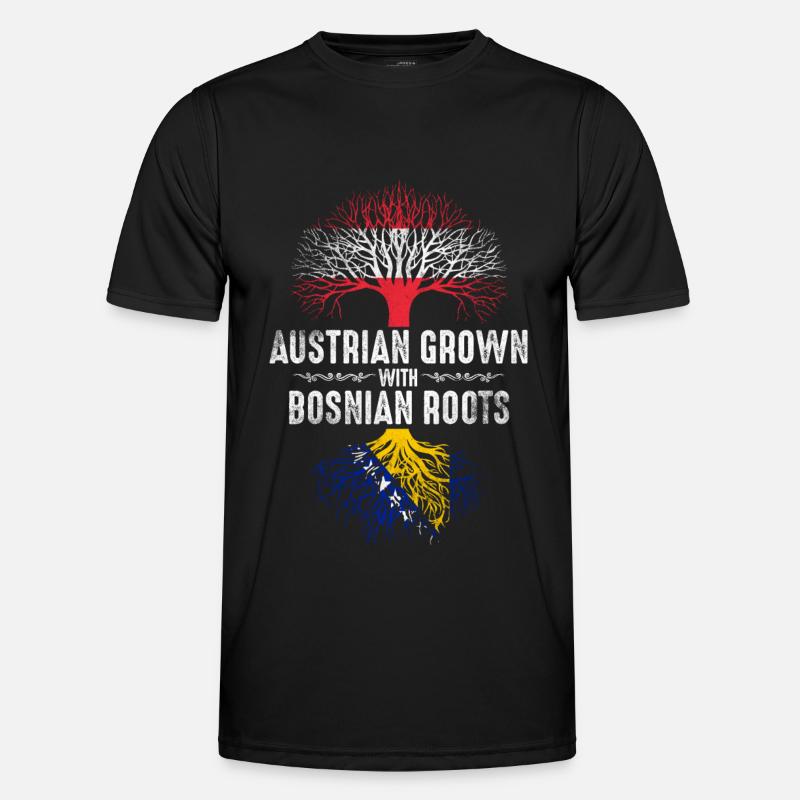 Austrians with Bosnian roots - Men's Functional T-Shirt - black