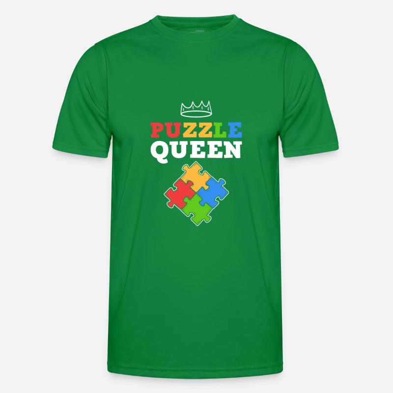 Puzzle Queen Jigsaw Puzzle Men's Functional T-Shirt
