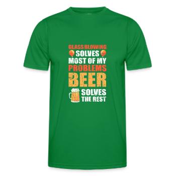 Die Glasbläserei Löst Die Meisten Meiner Probleme. - Männer Funktions-T-Shirt - Kelly Green - Vorne - AI Model Male 178 dark (178cm)