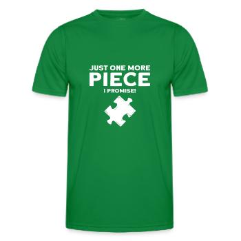 Puzzler fans motif. Jigsaw Puzzle - Men's Functional T-Shirt - kelly green - Front - AI Model Male 178 dark (178cm)