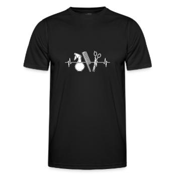Motif For hairdressers and barber shops. Hairdresser - Men's Functional T-Shirt - black - Front - AI Model Male 178 dark (178cm)