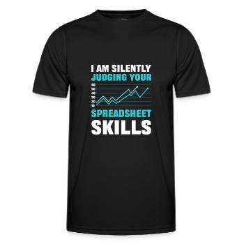 Évaluation silencieuse de votre - T-shirt sport Homme - noir - Devant - AI Model Male 178 dark (178cm)