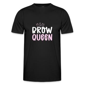 Reine des sourcils. Microblading Sourcil - T-shirt sport Homme - noir - Devant - AI Model Male 178 dark (178cm)