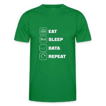 Datenwissenschaft. Big Data-analytik. Für - Männer Funktions-T-Shirt - Kelly Green - Vorne - AI Model Male 178 dark (178cm)