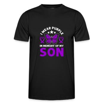 Ich Trage Lila In Erinnerung An Meinen Sohn. - Männer Funktions-T-Shirt - Schwarz - Vorne - AI Model Male 178 dark (178cm)