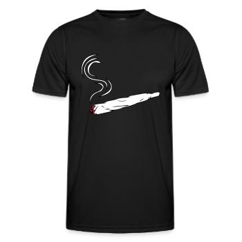 Kiffen joint design - Men's Functional T-Shirt - black - Front - AI Model Male 178 dark (178cm)