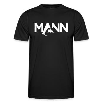 Man - The Man Who Can! - Men's Functional T-Shirt - black - Front - AI Model Male 178 dark (178cm)