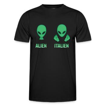 ALIEN PARODY - Men's Functional T-Shirt - black - Front - AI Model Male 178 dark (178cm)