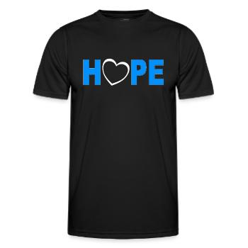 Hope mit Herz - Männer Funktions-T-Shirt - Schwarz - Vorne - AI Model Male 178 dark (178cm)