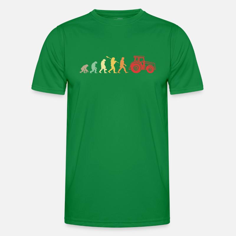 Darwin Evolution für Landwirte 🚜 Männer Funktions-T-Shirt