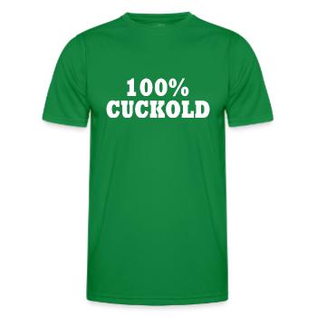 cuckold - Männer Funktions-T-Shirt - Kelly Green - Vorne - AI Model Male 178 dark (178cm)