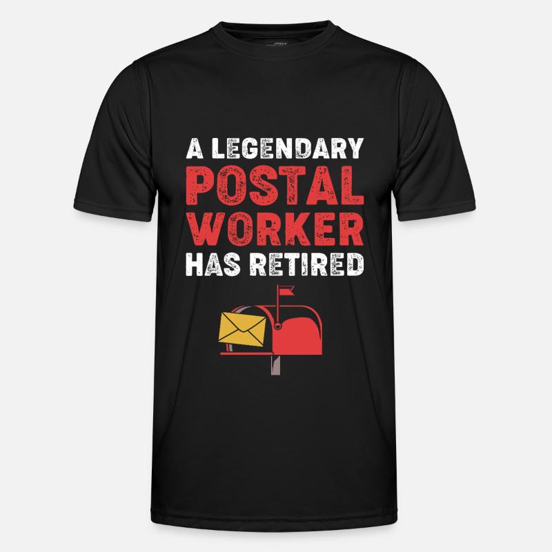 Post Poststempel - Männer Funktions-T-Shirt - Schwarz