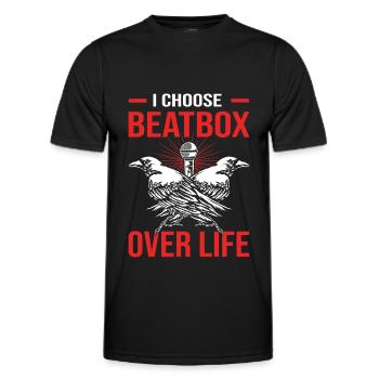 Beatbox - Men's Functional T-Shirt - black - Front - AI Model Male 178 dark (178cm)