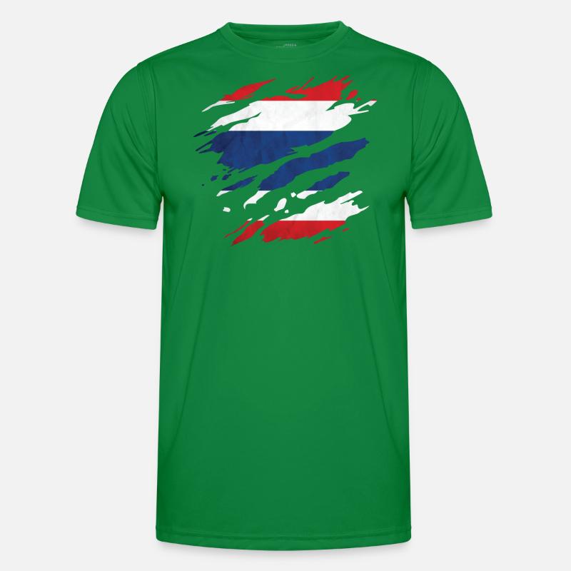 Thailand - Nationalfahne, Kratzer, Risse Männer Funktions-T-Shirt