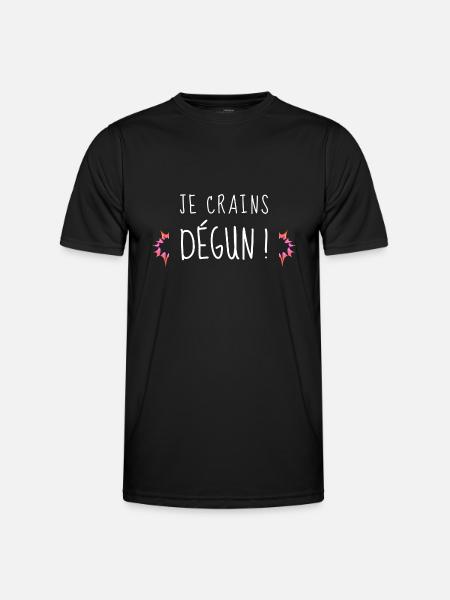 Je crains dégun - T-shirt sport Homme - noir