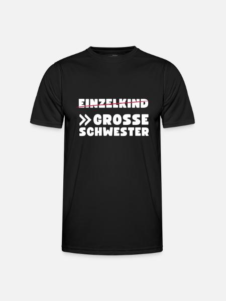 Einzelkind große Schwester - Männer Funktions-T-Shirt - Schwarz