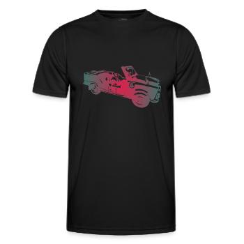  Kübel 601 NVA - Männer Funktions-T-Shirt - Schwarz - Vorne - AI Model Male 178 dark (178cm)