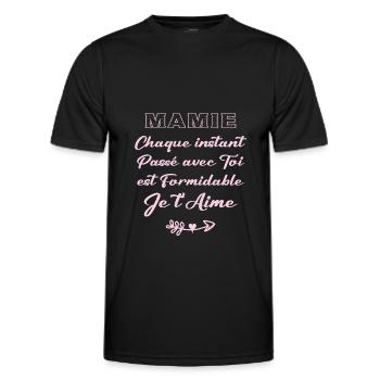 mamie - T-shirt sport Homme - noir - Devant - AI Model Male 178 dark (178cm)