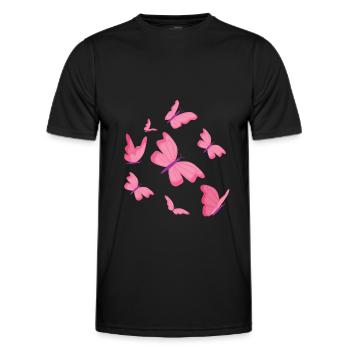 Schmetterlinge Schmetterling Design - Männer Funktions-T-Shirt - Schwarz - Vorne - AI Model Male 178 dark (178cm)