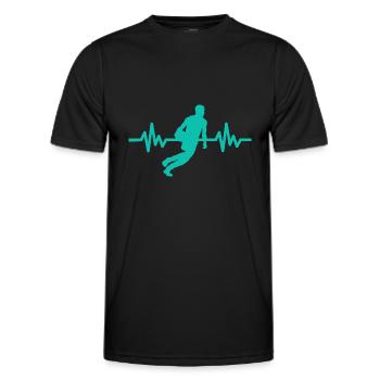 Haertbeat Basketball - USA - Team Sport - Hoops - Männer Funktions-T-Shirt - Schwarz - Vorne - AI Model Male 178 dark (178cm)