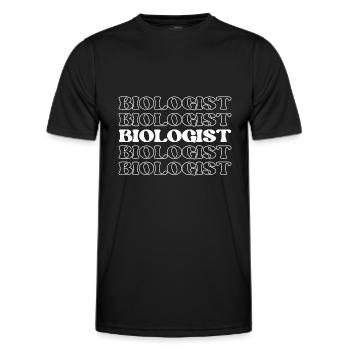 Biologe, Biologe, Biowissenschaftler, Ökologe - Männer Funktions-T-Shirt - Schwarz - Vorne - AI Model Male 178 dark (178cm)