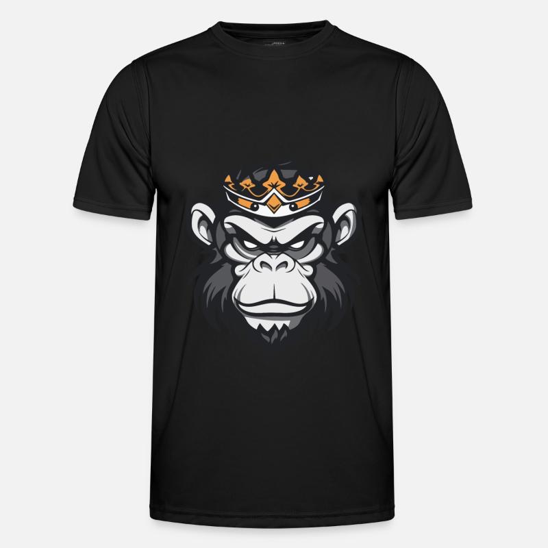 Monkey Crown - Men's Functional T-Shirt - black