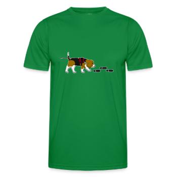 Mantrailing Beagle - T-shirt sport Homme - vert - Devant - AI Model Male 178 dark (178cm)
