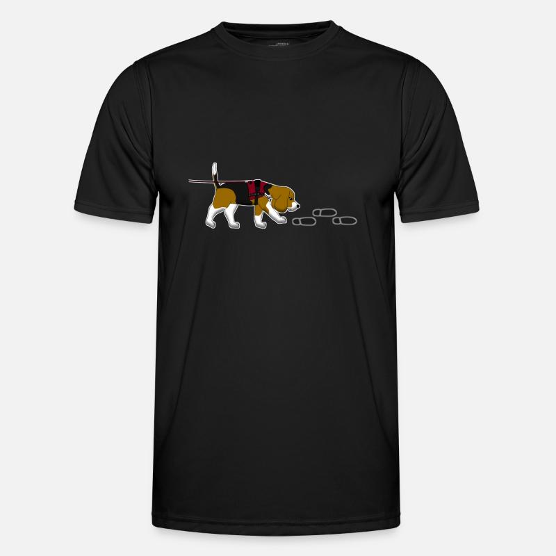 Mantrailing Beagle - Men's Functional T-Shirt - black