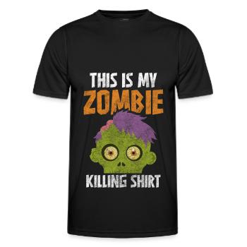 Zombie Apocalypse Zombie Hunters Pandémie Épidémie - T-shirt sport Homme - noir - Devant - AI Model Male 178 dark (178cm)