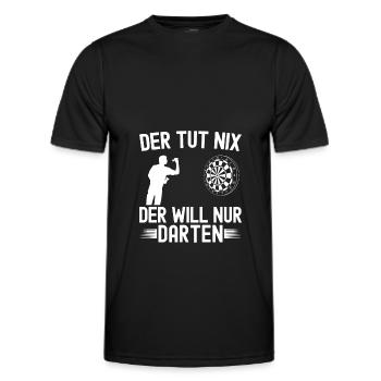 Darten Dartscheibe 180 Dart Geschenkidee - Männer Funktions-T-Shirt - Schwarz - Vorne - AI Model Male 178 dark (178cm)